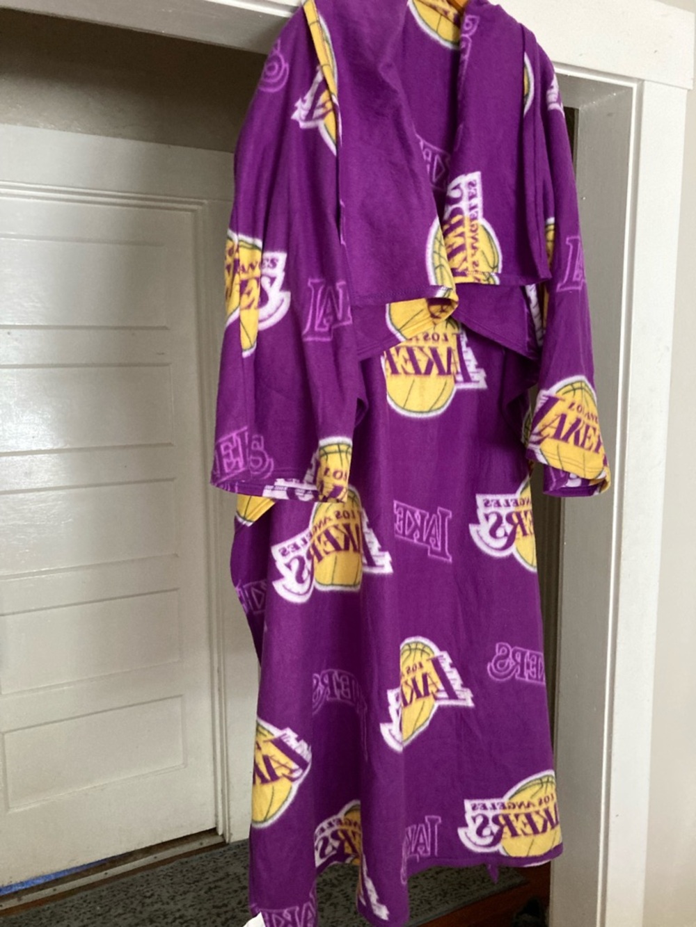 Northwest Purple and Yellow Lakers Fleece Robe